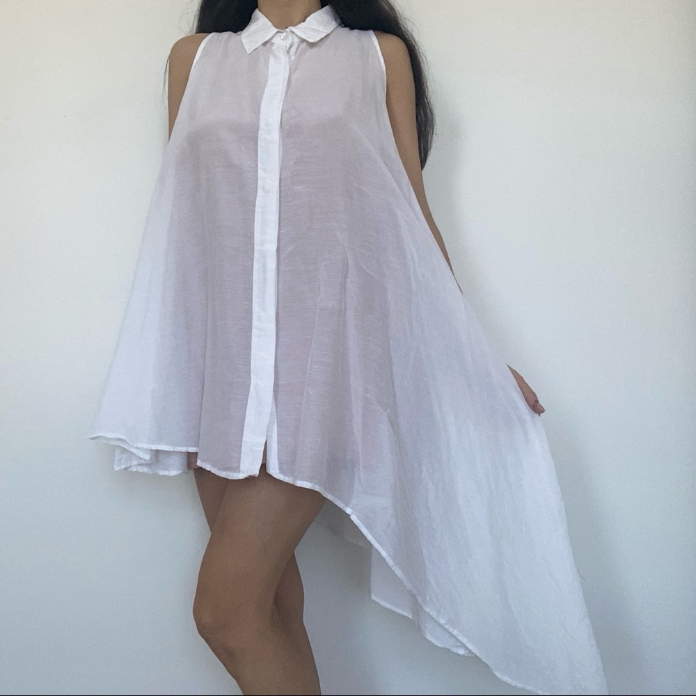 Cheap Monday Asymmetrical Button up tunic sz XS